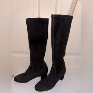 LK Bennett women’s Black Suede Knee-High Boots 38.5 fall winter closet staple
